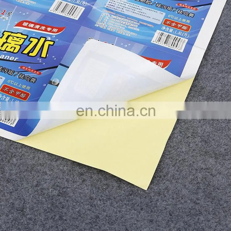 Manufacturer customized self adhesive label for glass water bottle,Die Cut piece sticker printing