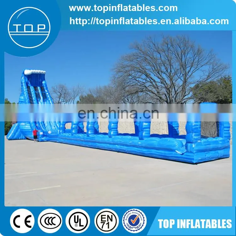 Tall blue crush wet dry inflatable slide
