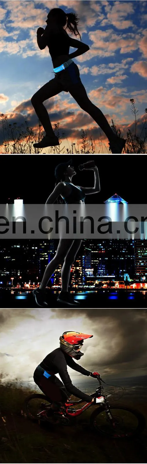 Wholesale Running Belt LED Waterproof Waist Bag For Outdoor Sport,Running Belt Led