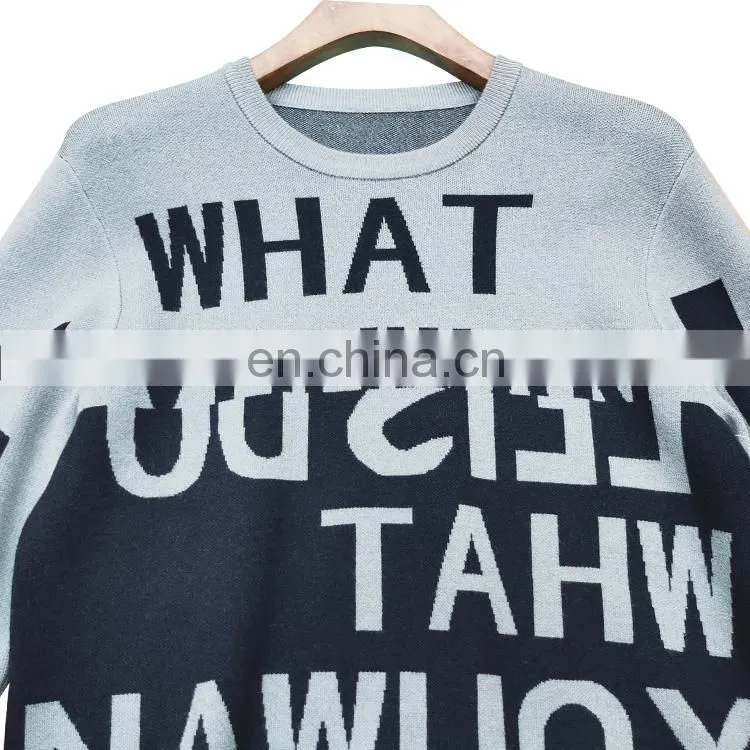 DiZNEW OEM Mens Wool Sweater jacquard Pullover Sweaters For Man