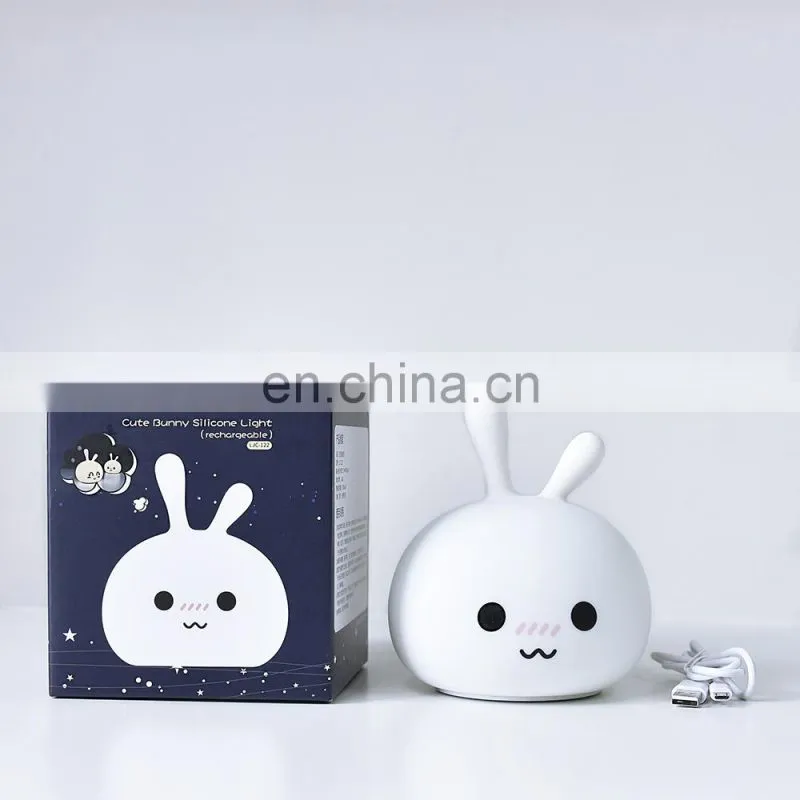 Popular bedside lamps usb silicone rechargeable led light light for kids
