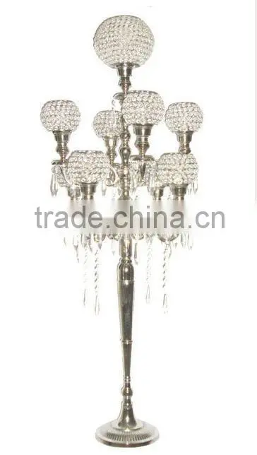 Crystal Hurricane Candelabra, Crystal Hurricane Candle Holder