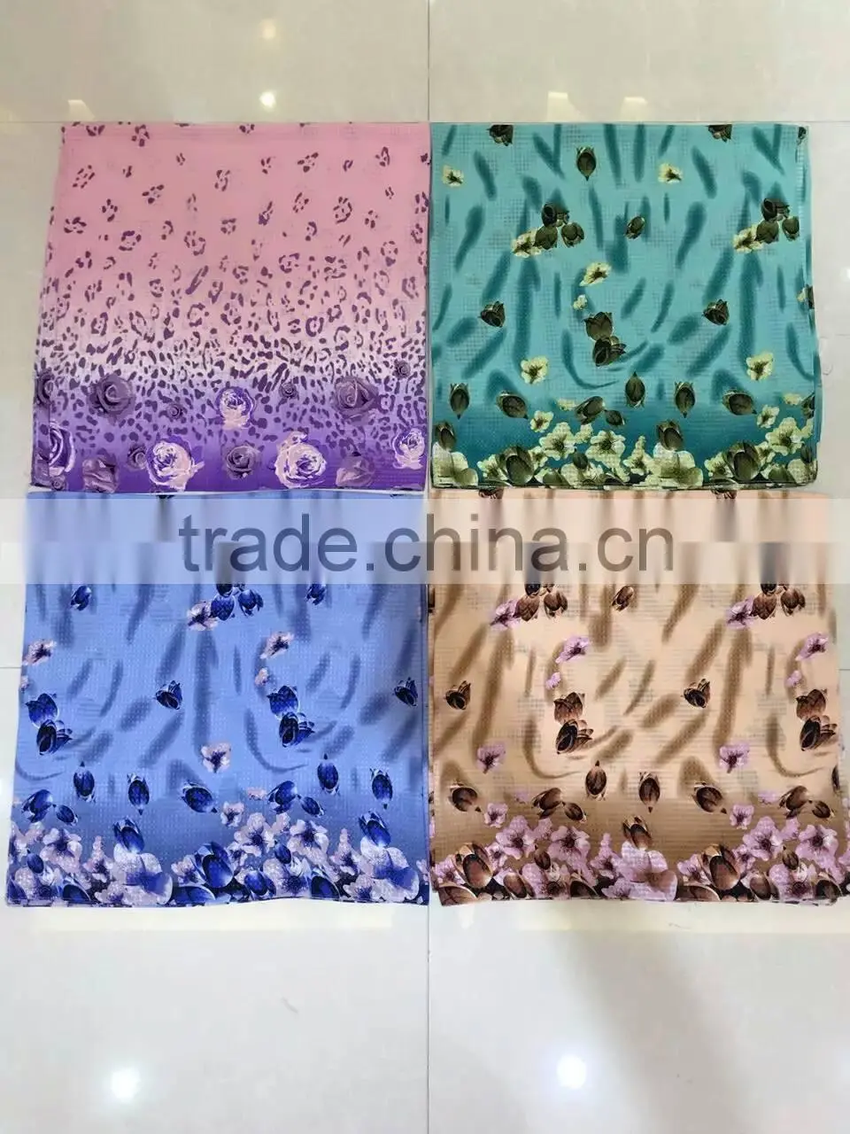 newest design softy cotton printed muslim square scarf 2016 women shawl wrap