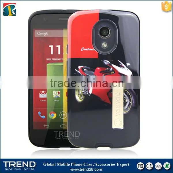 wholesales portable kickstand combo case for motorola g2