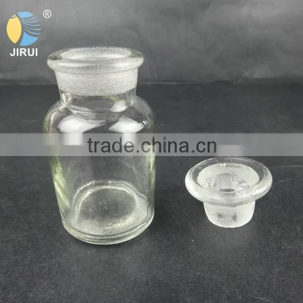 60ml wide open reagent glass jar with lid