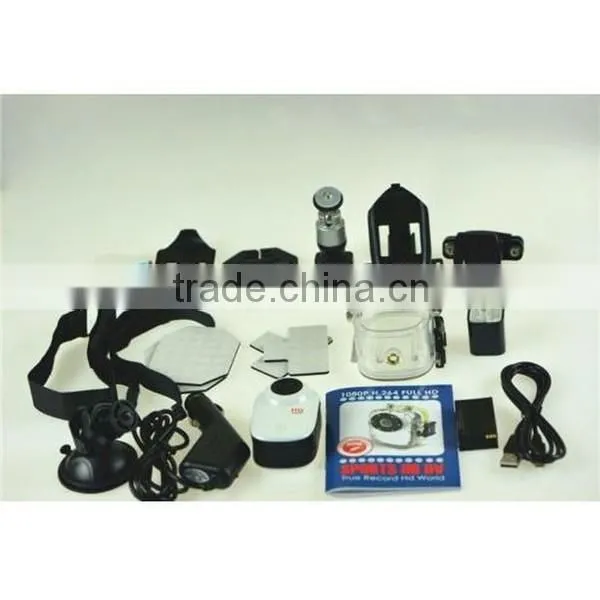 2013 Hotsale! Full HD 1080P 1.5inch LTPS Mini DV Helmet Camera Recorder SJ1000, 30M Water Resistant