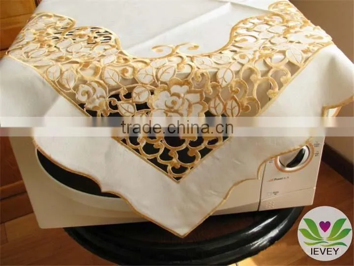 square 85*85cm modern luxurious golden lace tablecloth wholesale tablecloth lmzc1007(9)K