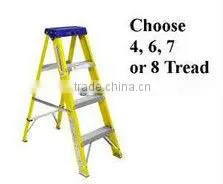 Electricians Heavy Duty Yellow Catwalk Fibreglass Fibre Glass Step Ladder 30000v