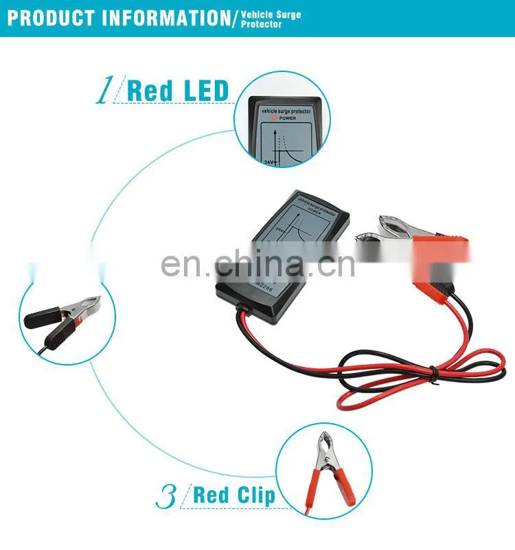 Allosun EM2266 Vehicle Surge Protector Vehicle Circuit Protect Tool 24V