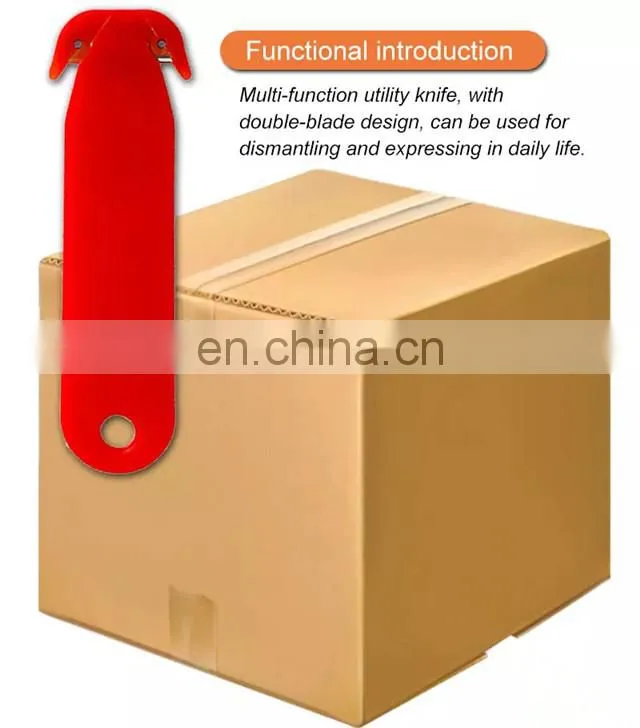 Wholesale Multifunction Custom Open Ended Letter Envelop Opener Plastic Logo Belt Cutter