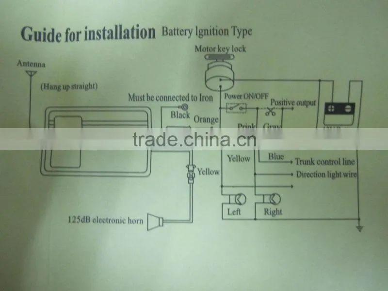 China Motorcycle alarm eagle car alarm system with long distance control