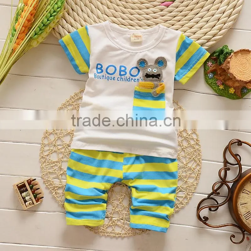 2015 summer shorts leisure suit cute baby wear t shirt and pant alibaba China Supplier