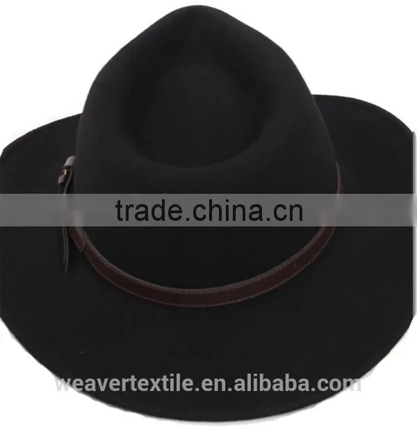 Wholesale Blank Black Ladies Bowler Wool Felt Handmade Hats