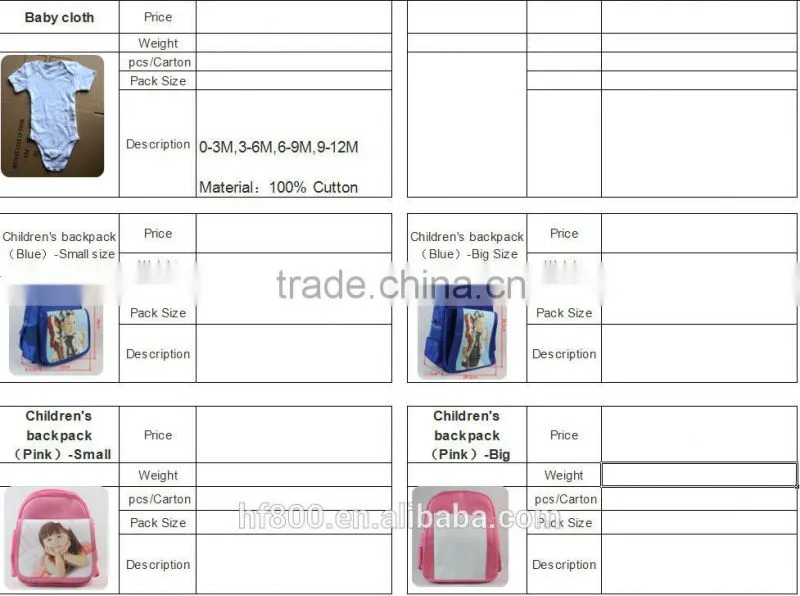 One site Sublimation solution service, varies of sublimation products