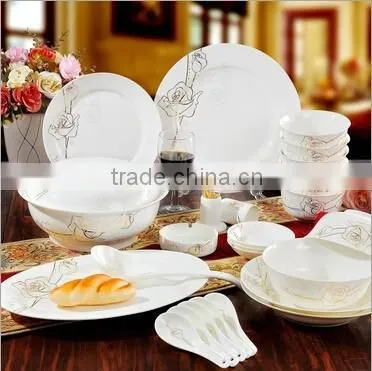 56 pcs hand painted picture dinner plates for weddings