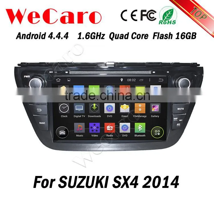 Wecaro WC-SU8073 8" Android 4.4.4 WIFI 3G touch screen car dvd player navigation system for suzuki sx4 car stereo 2014