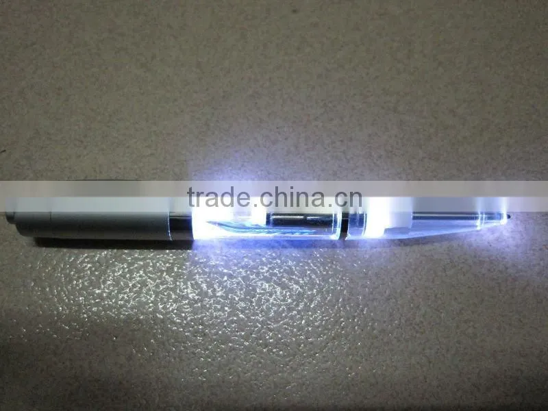 hallmark corrosion pen with 3 color led glowing ,office stationery accessories promotional and advertising ballpen ,light up pen