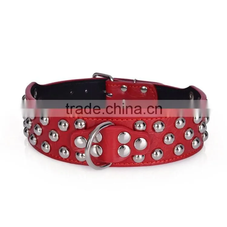 Wholesale pet supplies pu personality mushroom nails pet collar rivet dog collar