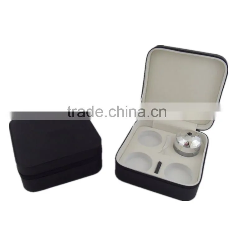 Leather Round Corner Bath Salt Gift Packing Box with Zipper