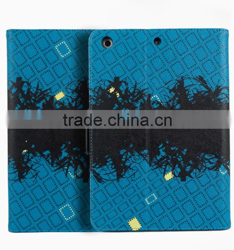 With stand up function and cards slots magnet pu leather case for ipad/mini