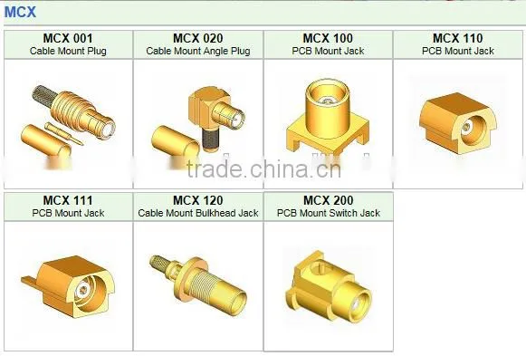Female Solder Connector MCX Semi Flexible
