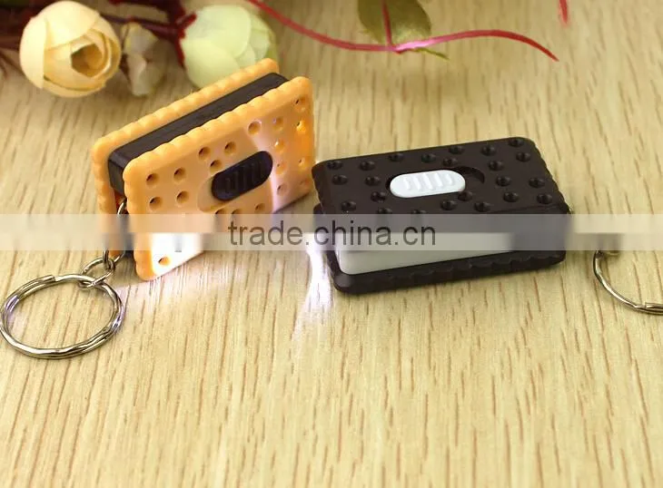 led key chain heart shape cookies Electronics LED flashing keychain