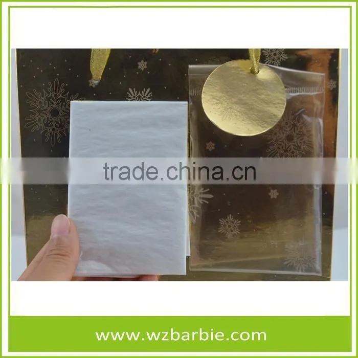 Customized Snowflake Recycable Paper Shopping/Gift Bag With Handle