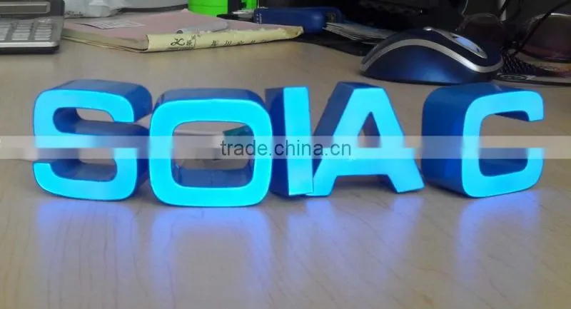Custom shop front logo in Stainless steel 3D and backlit logo