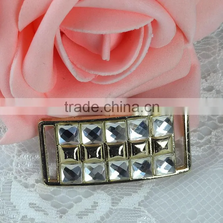 2015 fashion lady shoes buckles, swimwear buckle, crystal rhinestone ribbon buckle for bikini Decoration