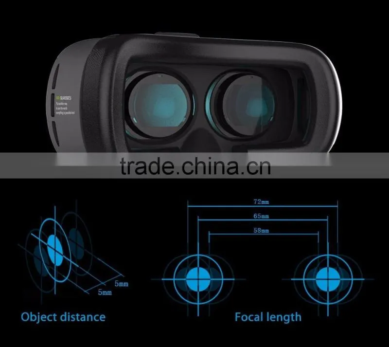 2016 Top selling 3D VR headset glasses for moblie smart phone