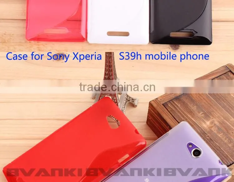 New S Line TPU Silicone Gel case for Sony Xperia C S39h Cheap Price TPU S Line Back Cover Case for Sony Xperia C S39h C2305