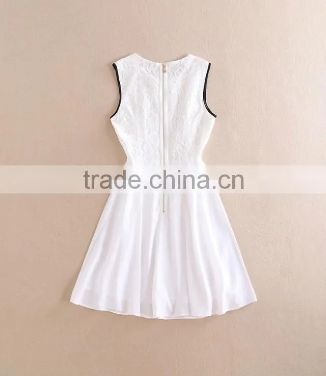 China dress manufacturer produce sleeveless pretty wp(Stock