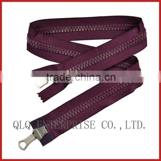 Two Ways Plastic Zip with Sliders