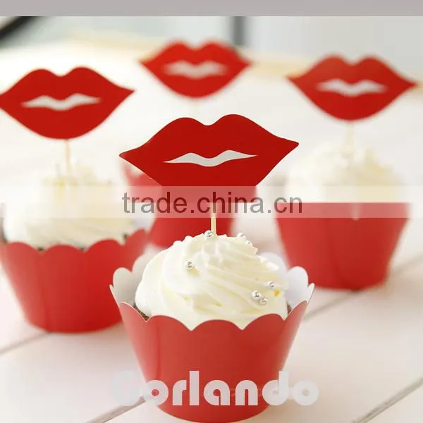 flag cupcake wood decoration cake picks