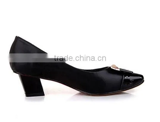 fashion bridal low heel pump shoes for ladies