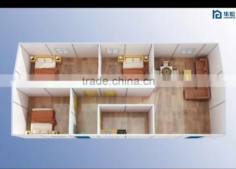 Sandwich panel prefabricated house,prefab house with low cost for living/warehouse