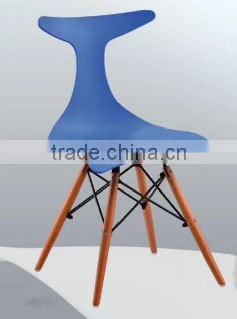 Amazing designer whale-tail-like ABS plastic dining chair,HYL-1010