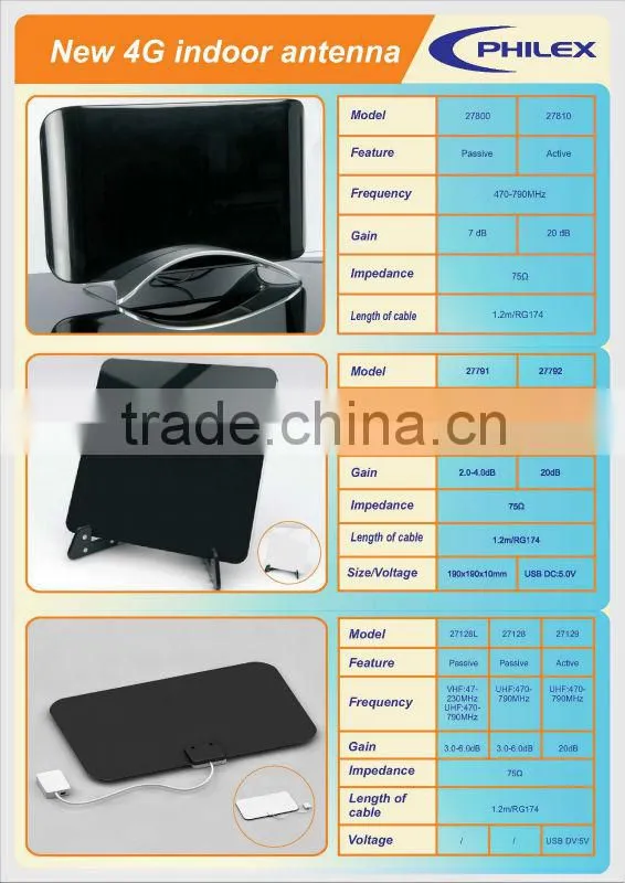 High quality uhf dvb-t antenna