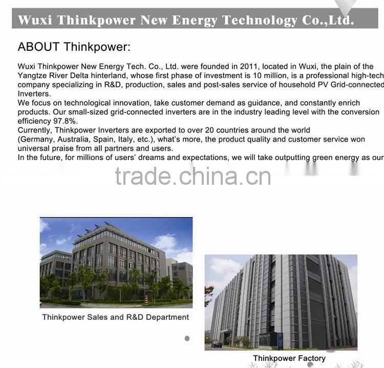 Best dc to ac single phrase 2200w output grid-connected pv inverter
