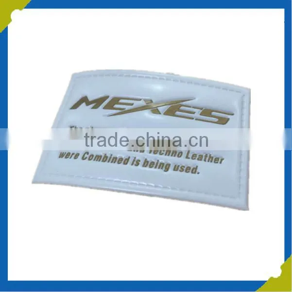 Custom PU embossed leather label leather garment jeans labels