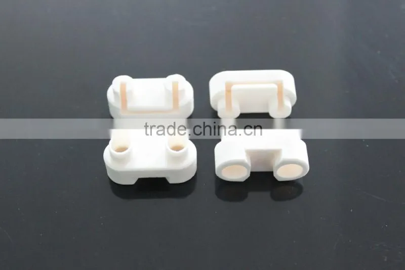 95% Alumina ceramic head with two holes for electric heating tube