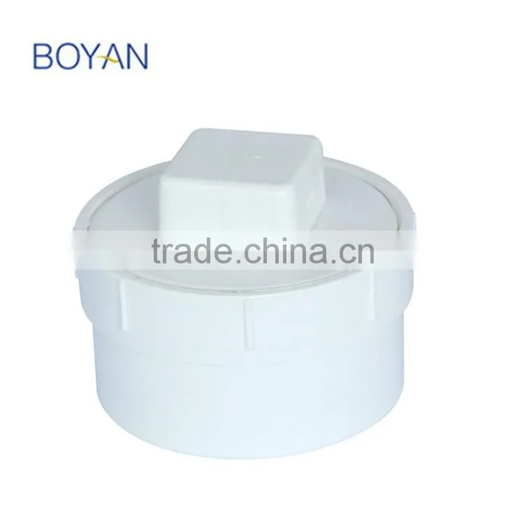 PVC DWV Fittings ASTM D2665 For Irrigation White Plug