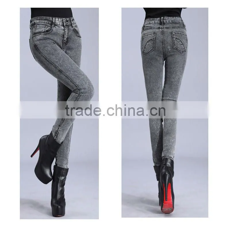 2016 fashion woman denim fabric brand jeans wholesale