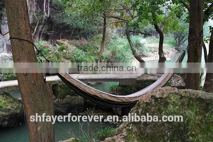 Grey 3m*1.8m high quolity Nylon 210T hammock with ripstop mosquito netting