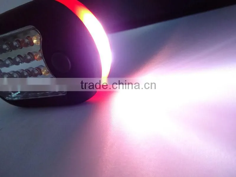 HJ-4004 24+3 LED plastic hook light flashlight /27 LED ABS work light hanging lamp