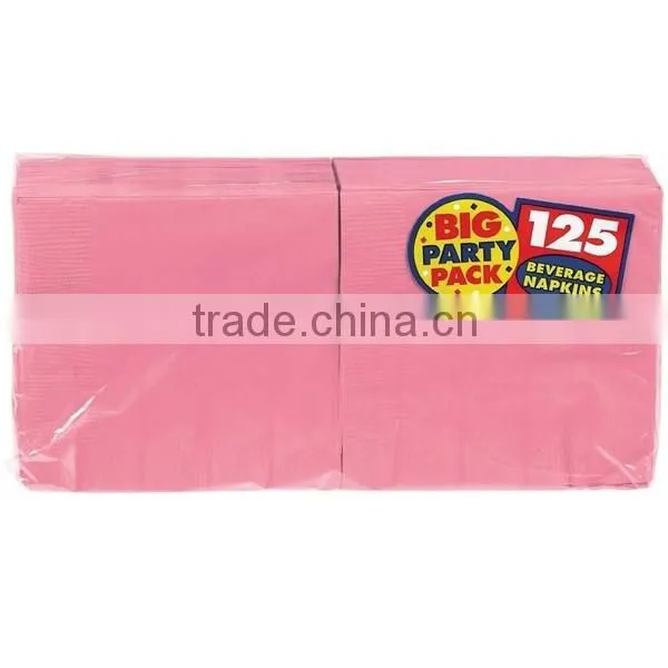 16*16" Environment-Friendly disposable black paper napkin printed napkin or color napkin