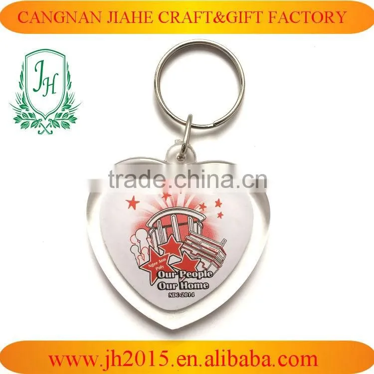 free Gift Acrylic Keychain oval Acrylic Key Ring logo insert photo frame