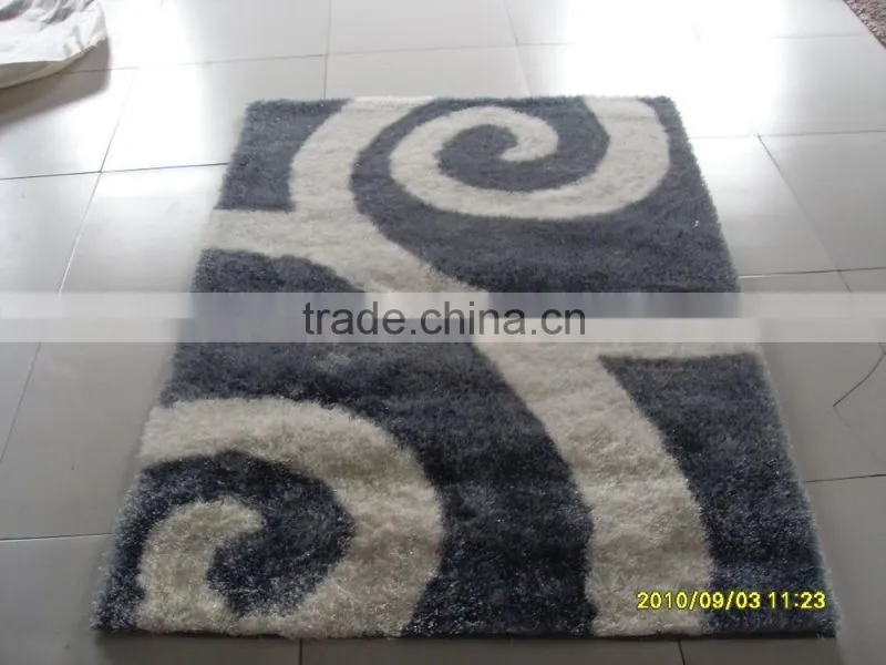South Korea Silk Pure Color Rugs,hand tufted semi circle rug