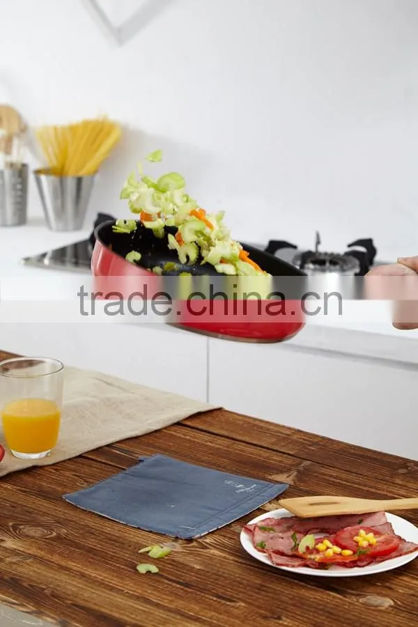Nonstick flat bottom stainless steel induction cook pan