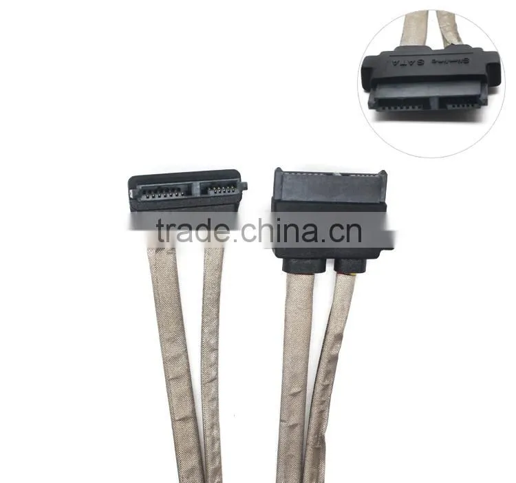 7+6 right angle to straight naked Electric protective shielding Hard disk sata data cable